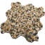 CNK Tile Mini tuile de galet or jaune 12 po x 12 po en pierre naturelle polie pour les murs de douche, les dosserets et les planchers de cuisine