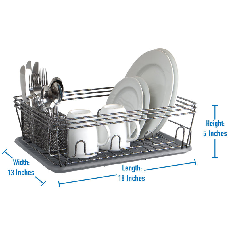 Speckled Steel Dish Rack, Gray
