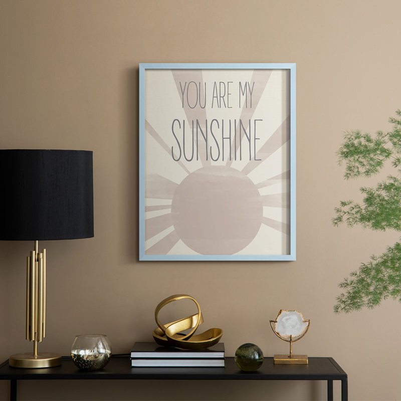 Sunshine Framed Print - Solid Wood, Blue, 15" H x 12" W