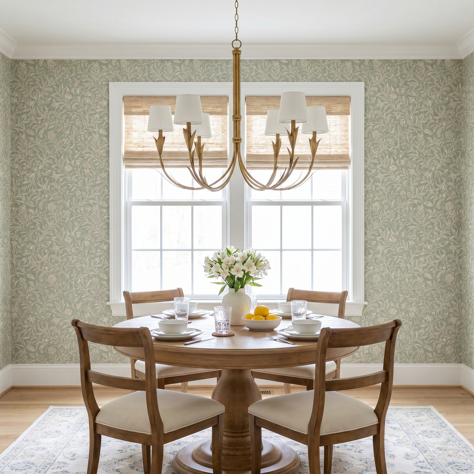 River Reed 6 - Light Dimmable Chandelier, Antique Gold Leaf