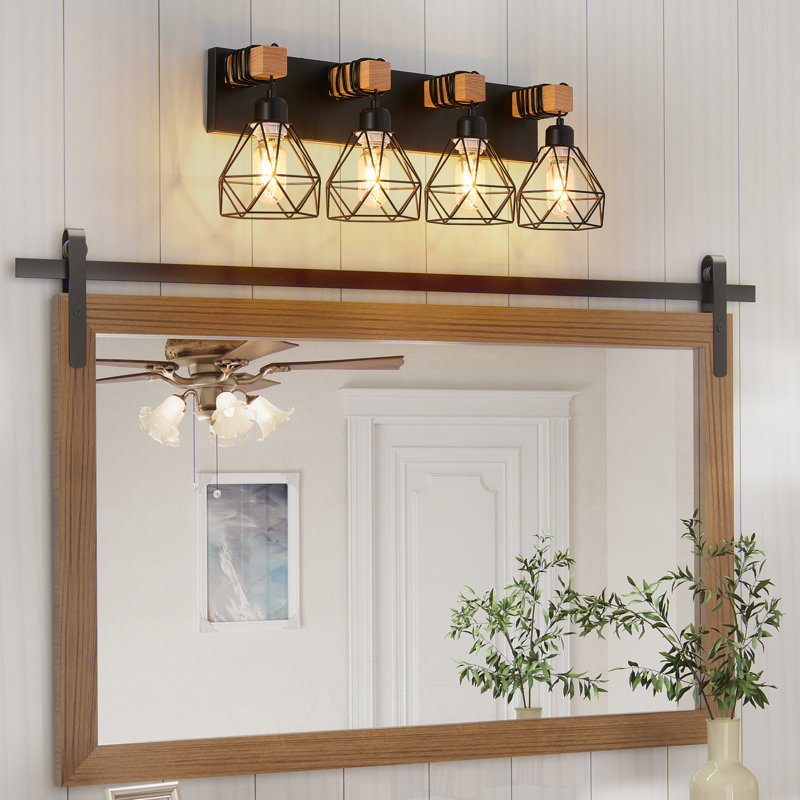 Geometric 4-Light Vanity Light Fixture