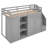 Functional Loft Bed With 3 Shelves-1196935655