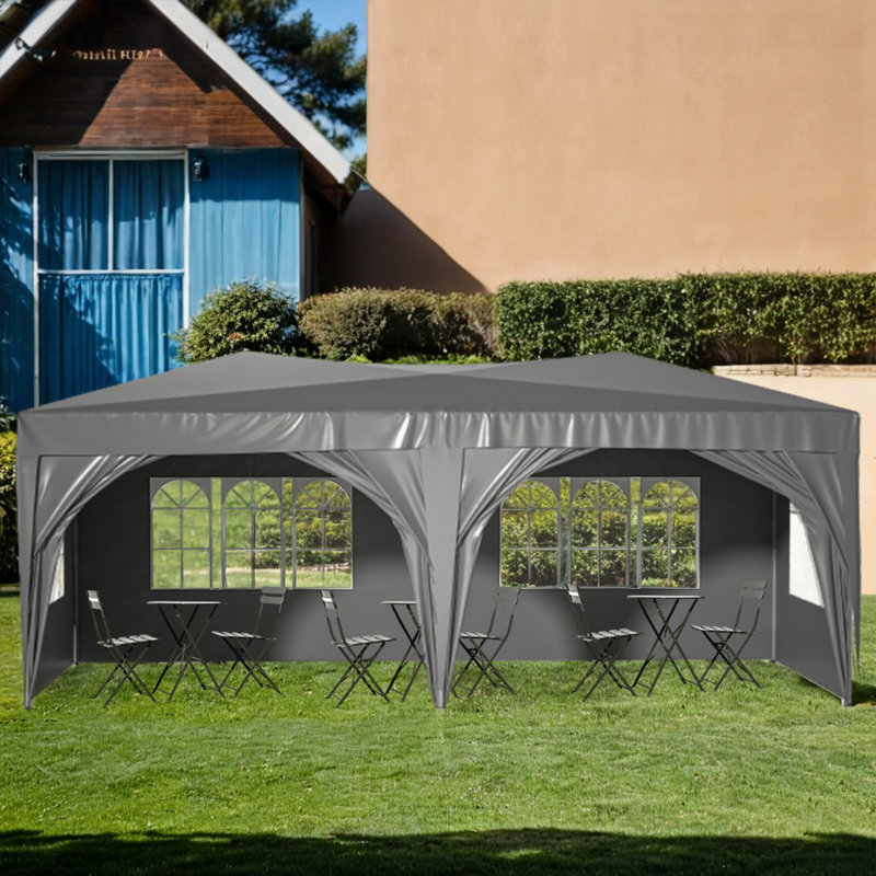 240.11'' W x 120.11'' D Steel Canopy, Gray, Gray