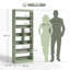 HOMCOM Bookcase, 6-Tier Bookshelf with Anti-Tipping Design-1753311093