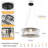  Luccas 5 - Light Modern Dimmable Round Crystal Black Chandelier for Bedroom, Kitchen, Living Room, Foyer-1212761091