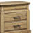 Rustic Light Oak 3-Drawer Nightstand, 27" Tall Farmhouse Wooden End Table with Antique Metal Handles, Bedside Storage Cabinet for Bedroom