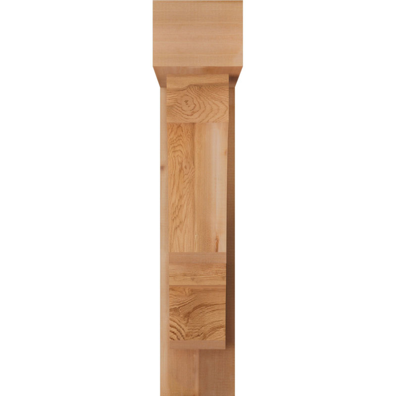 Support de bloc Balboa avec entretoise décalée, 38 x 26, Cèdre rouge occidental de l 7 1/2 po (lisse)