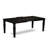 9 Piece Modern Dining Table Set Includes a Rectangle Wooden Table with Butterfly Leaf and 8 Dining Chairs, Black-1968860454
