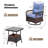 3 Pieces Patio Swivel Rocker Rattan Chairs, Outdoor Swivel Rocking Chairs With 1 Rattan Coffee Table, 360 Degree Swivel Patio Chairs For Lawn, Garden, Porch-109264709