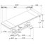 5 tables de salle à manger avec table rectangulaire en bois, chaises rembourrées grises, base à tréteaux, deux rallonges de 14 pouces, dossier en velours