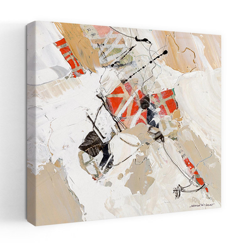 Art contemporain abstrait à la volée, H 18 po x l 18 po