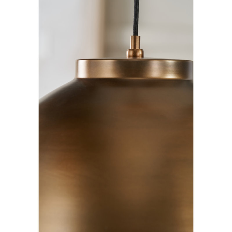 1 - Light Dome Pendant, Antique Brass