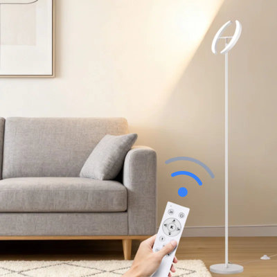 74" Dual Led Floor Lamp With Remote Control