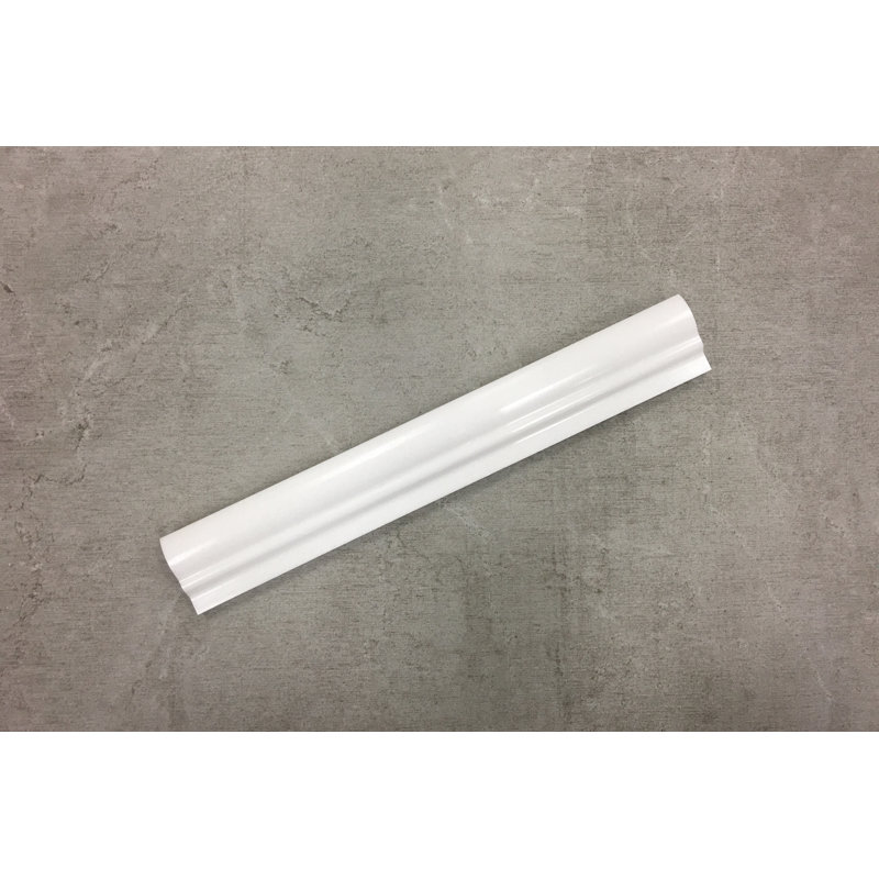 Garniture de tuile de rail de chaise en marbre L 12 po x l 1,75 po, Thassos blanc