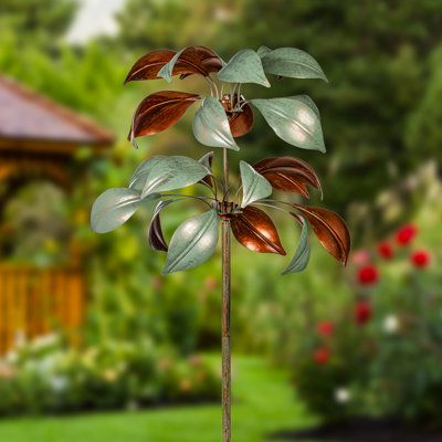 Verdigris & Copper Leaf Wind Spinner, 96in