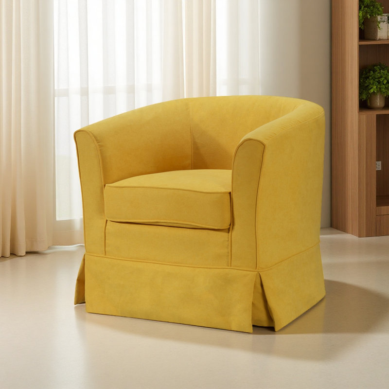 Fauteuil demi-tonneau 28 po, Jaune