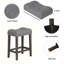 Ensemble de table de bar 4 pièces avec prise de courant, ensemble de table de bar avec chaises, table de bar avec tabourets, table de canapé avec 3 tabourets rembourrés, pour le salon, la salle à manger-1105680370-1105680368