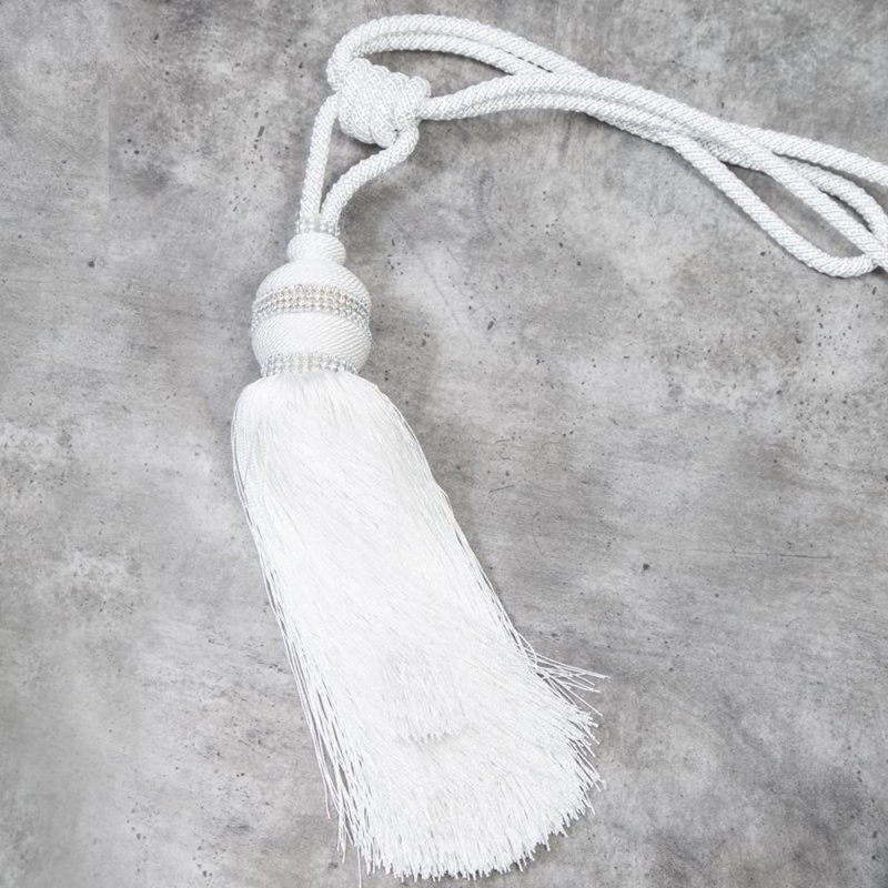Menik Fabric 10cm Curtain Tieback, White