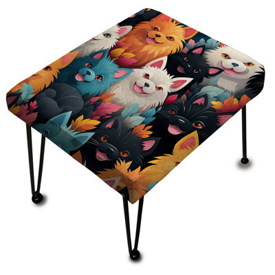 Klahr - Repose-pieds rectangulaire à imprimé animal