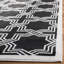 Tapis intérieur / extérieur géométrique noir / crème Gere-1107216422