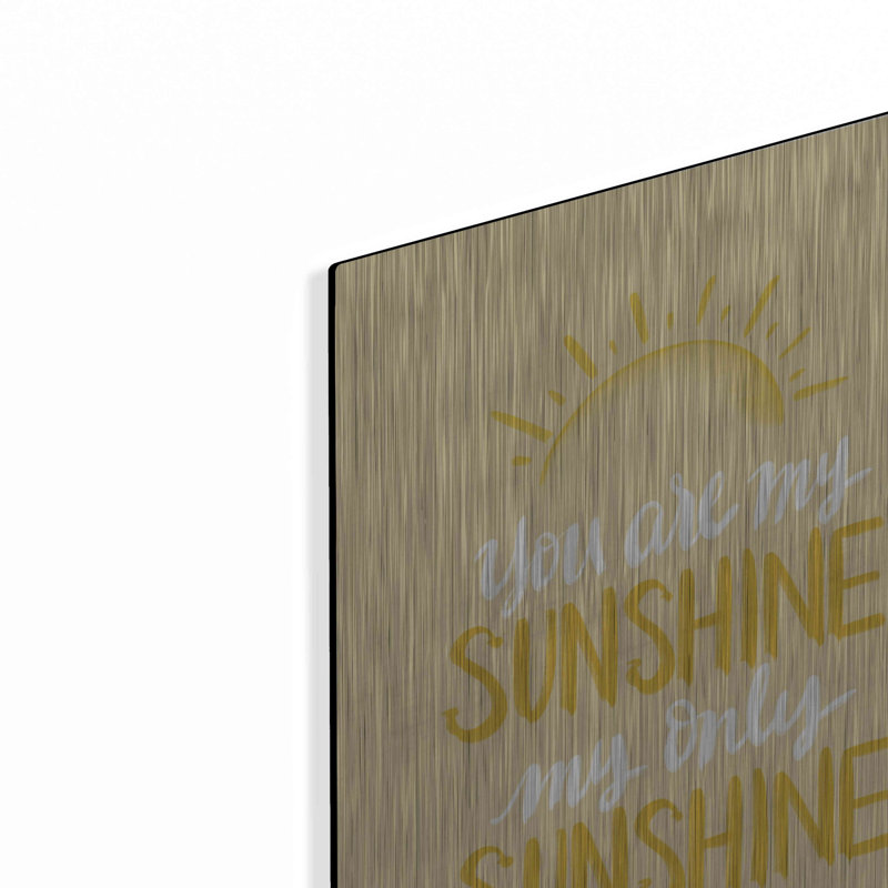 «You Are My Sunshine» par House Fenway, art mural en métal, 12 po x 16 po