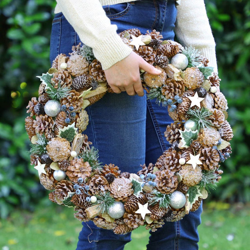 Dried Pinecones 50cm Wreath