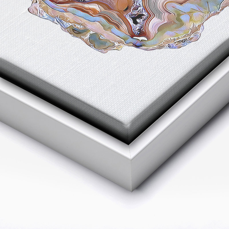 Tranche d'agate, Canevas, H 12 po x l 16 po, White Framed