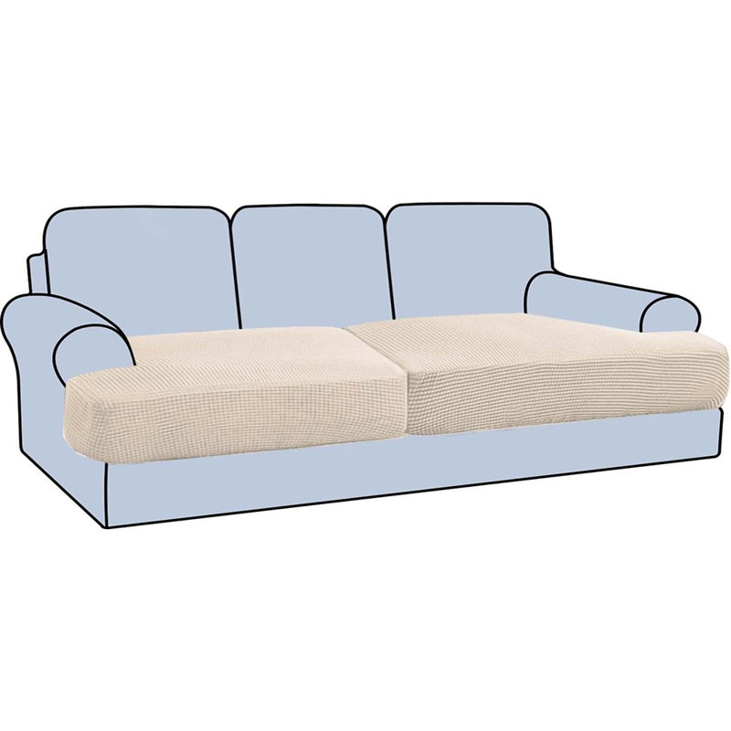 Housse pour canapé à coussins en T extensible 2 pièces ...