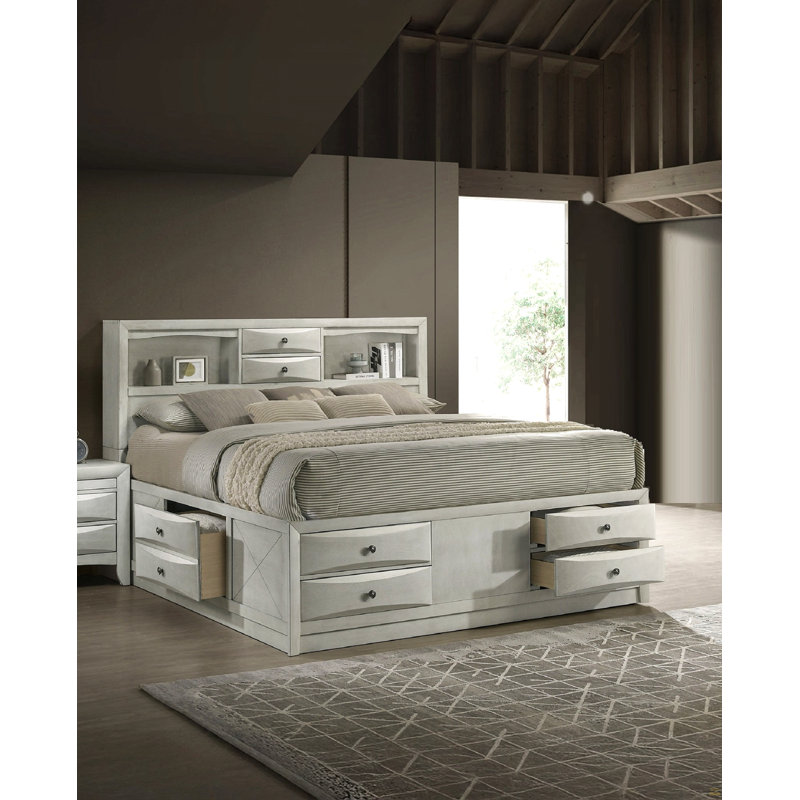 1pc très grand lit avec rangement intégré, Très grand lit