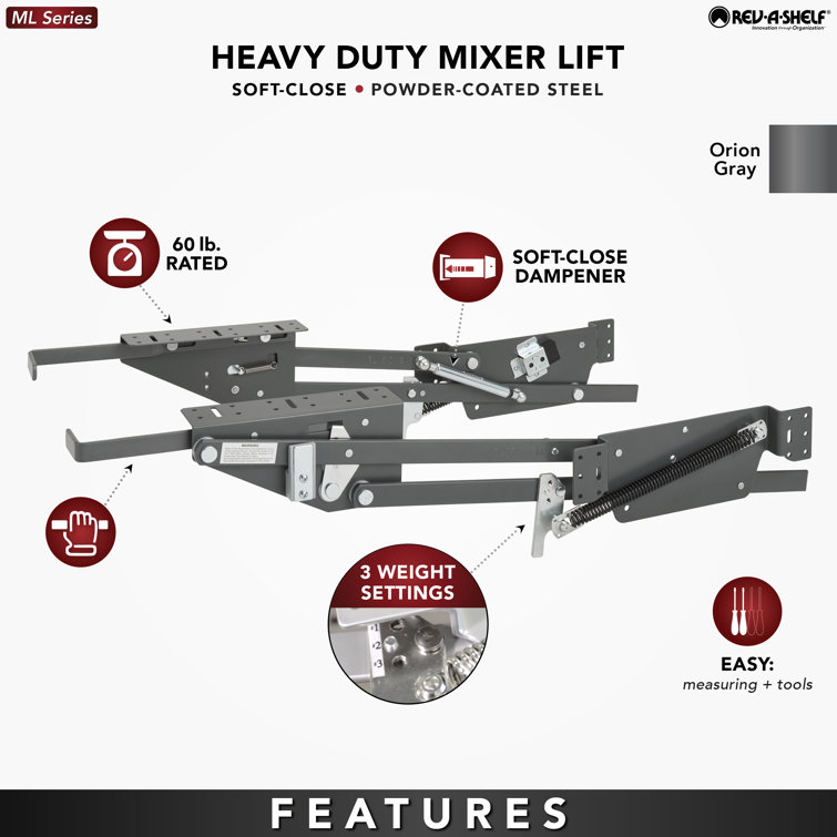 Heavy Duty Mixer Lift with Shelf