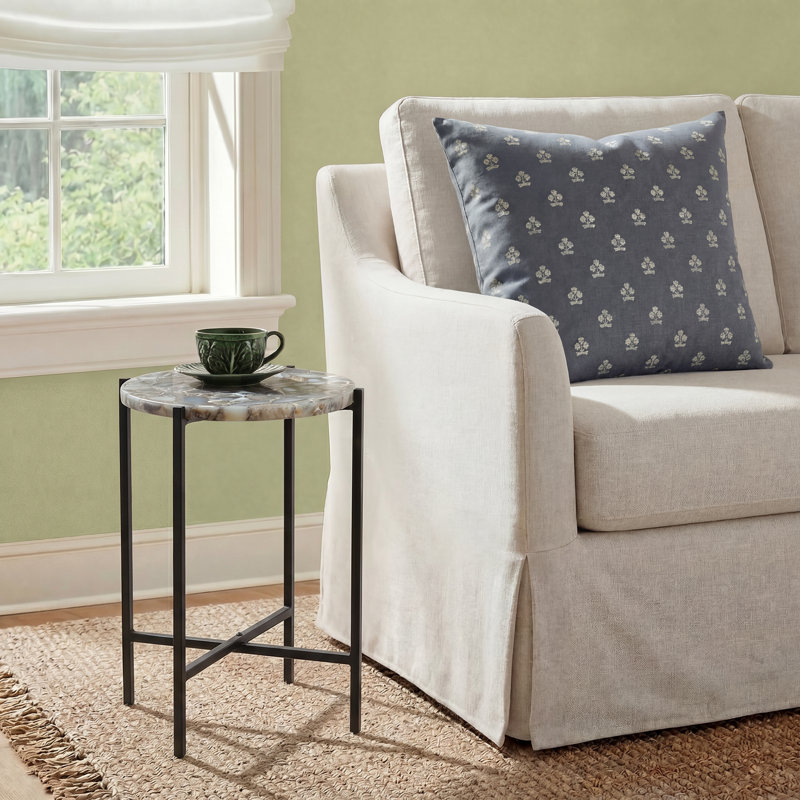 Delfina Stone Top End Table