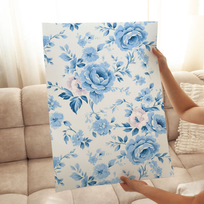 Floral Dreaming of Blue Flowers III Unframed Art Print