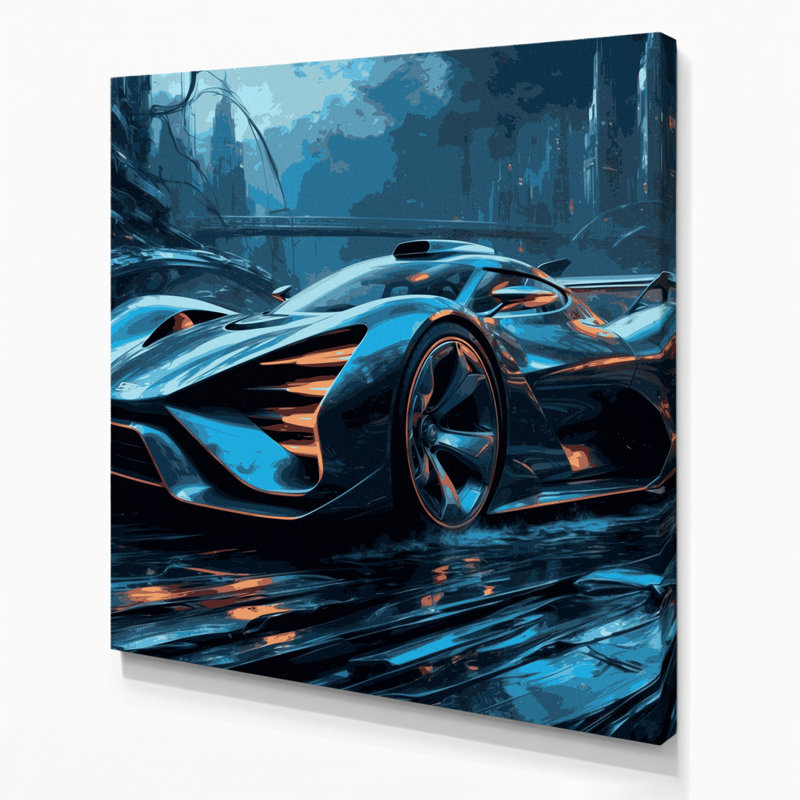 Art de transport sur toile gris, H 12 po x l 12 po