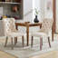 Tufted Velvet Upholstered Parsons Chair in Beige