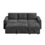 Canapé-lit modulaire en forme de L Hoelscher avec rangement gris-361050149