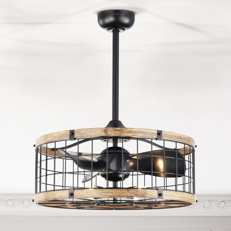 Ventilateur de plafond lustre 22 pales 22 po avec télécommande et ensemble d'éclairage inclus Aurora-Leigh