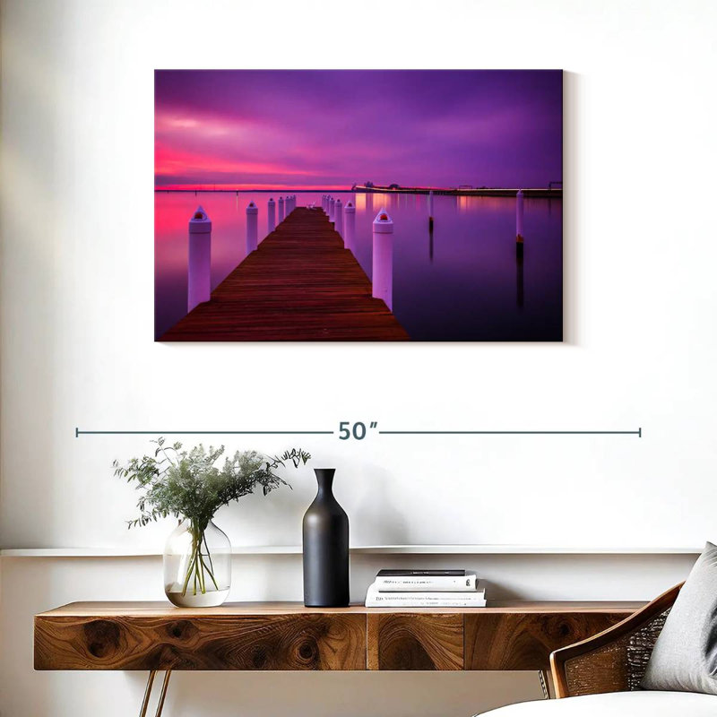Chesapeake bay dock sundown Aletra, H 24 po x l 36 po