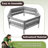 Pure Garden Galvanized Raised Garden Bed - Raised Garden Beds Outdoor Rectangle Planter Box Kit for Flowers, Vegetables, Fruits or Herbs - Raised Bed Garden Planters-116617624-116617626