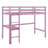 Twin Elevated Wooden Loft Bed, Comprehensively Fitted With Safety Railing, Integrated Desk, And Step Ladder-425410111