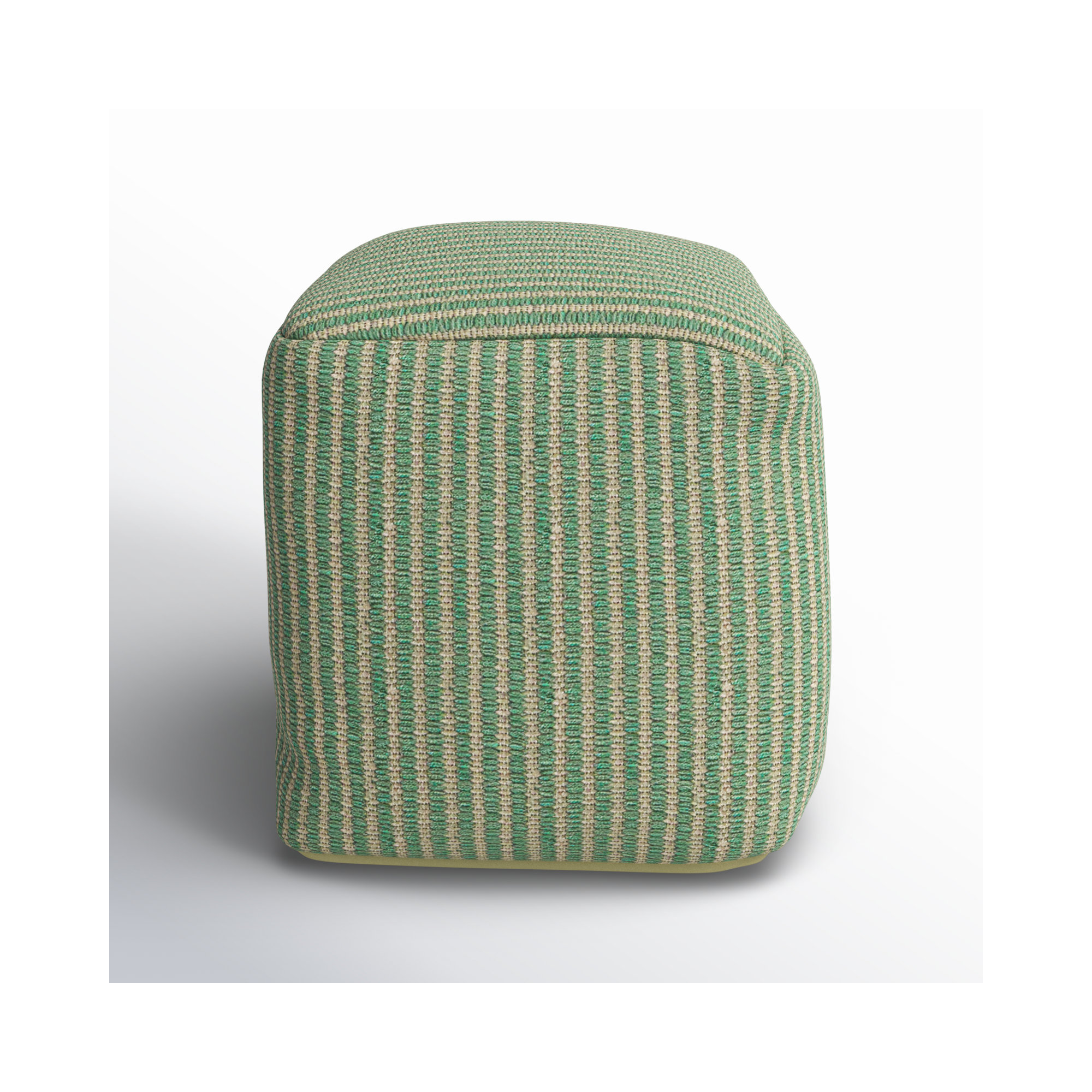 Borislava Outdoor Ottoman with Cushion, Sea Mist