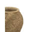 Pot décoratif décoratif sable et ciment brun avec motif tissé complexe-2132649554
