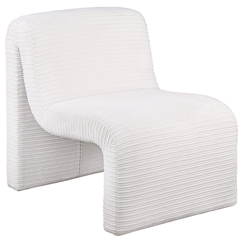 Chaise d'appoint courbée, Ivoire ivoire