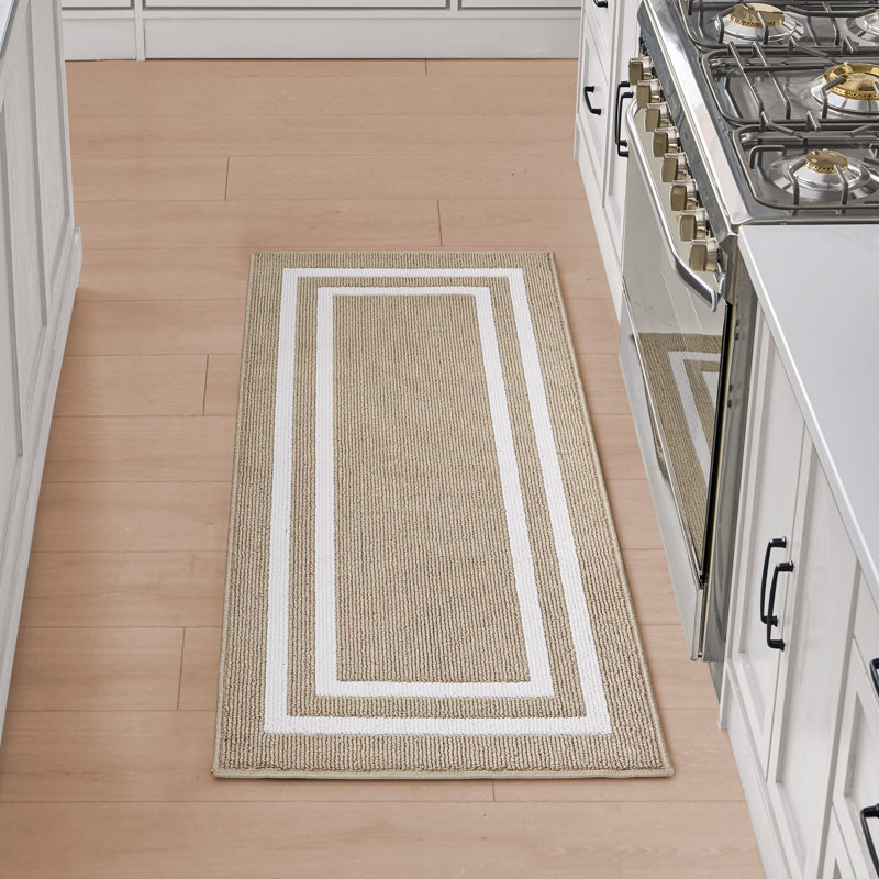 Nautica Double Line Machine Washable All Loop Tufted Rugs 1-Piece, Rectangle 2'2" x 5'
