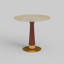 Petite table de conférence moderne en pierre frittée avec base en bois massif-1195624625
