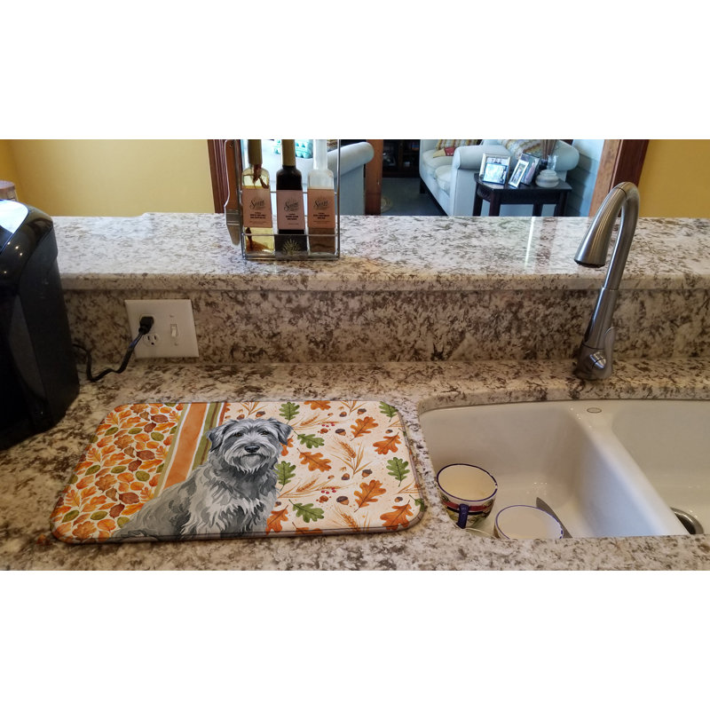 Gray Briard Heirloom Fall Dish Drying Mat