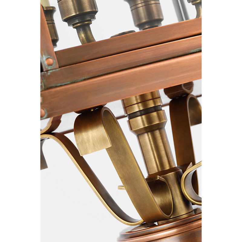Chapman & Myers Bedford Post Lantern, Natural Copper
