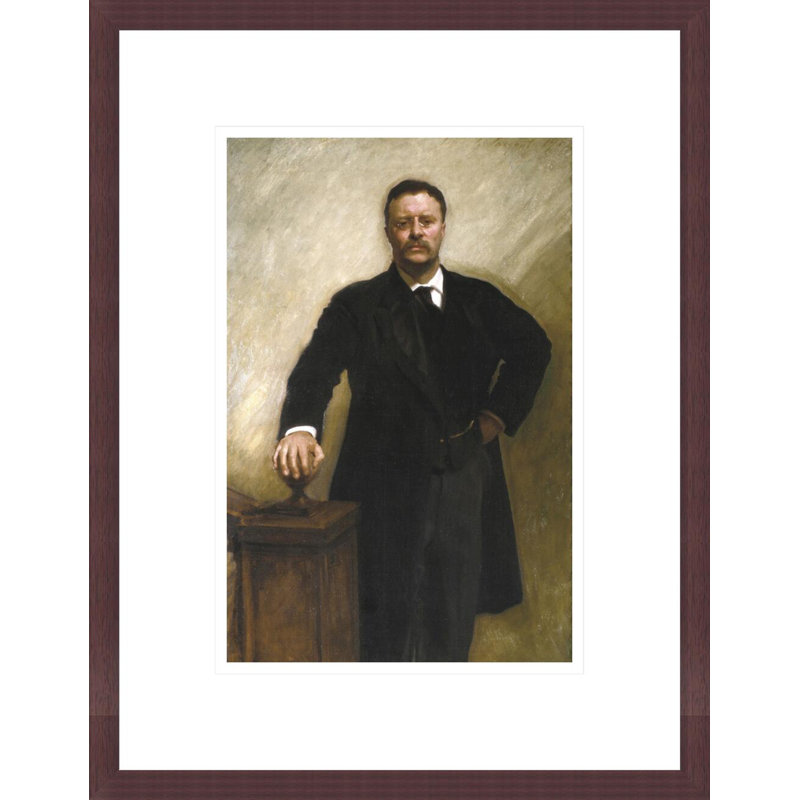 «President Theodore Roosevelt» par John Singer Sargent, impression giclée sur cadre, H 16,75 po x l 12,99 po