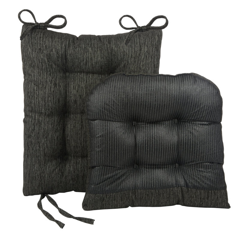 Ensemble de coussins de chaise berçante antidérapants, Noir