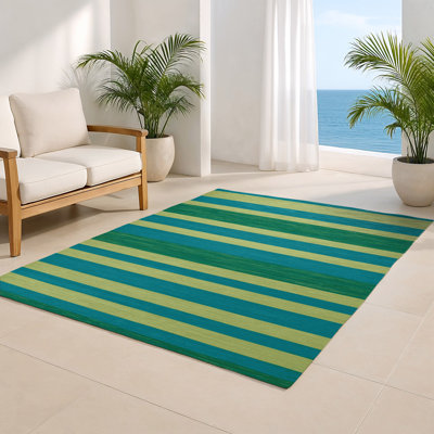 Tapis intérieur / extérieur bleu HorizontalStripes