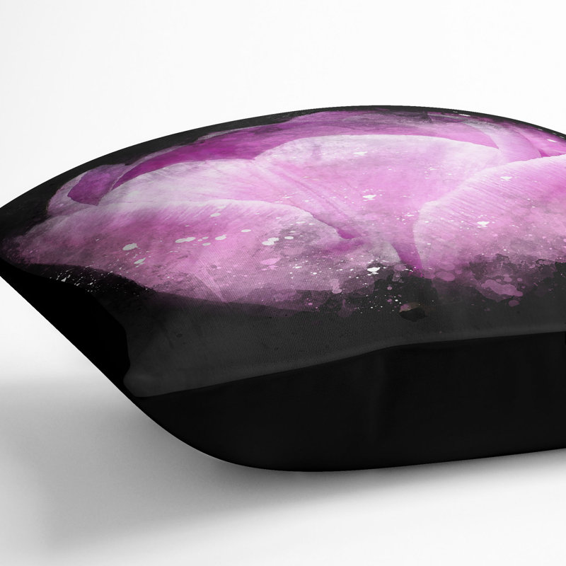 Square Throw Cushion, Black, 40cm H x 40cm W x 15cm D